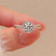 Pt950 platinum genuine moissanite diamond ring for women one carat platinum couple engagement and wedding diamond ring open light luxury model shining like stars 50 points