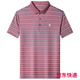 Mengtejiao men's mulberry silk short-sleeved T-shirt in summer middle-aged dad casual striped lapel polo shirt A829-red M 165 suitable for 100-115Jin [Jin equals 0.5 kg]