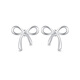 3DG Jewelery platinum 950 bow earrings, a simple piercing gift for your girlfriend, priced by the gram, 1.30 grams (92 yuan including labor costs)