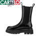 Cartelo Leder Martin Boots Frauen 2025 Britisch-Stil Frühlings- und Herbst-Single-Stiefel kurze Stiefel mittelschwerem Chelsea Dicke Sohle cool