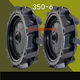 Micro tillage machine 4008 solid tire 3506 solid shaft rotary tiller rubber solid tire set 23 axle 350-6 solid wheel one