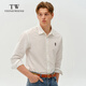 Teenie Weenie Men Bear Men and Women's Same Casual Shirt 2025 Spring New Lapel Fashion Long Sleeve Shirt White M