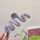 Jisenjia Cream Wave Clip Back of the Head Hair Clip New High-end Hair Clip Large Shark Clip Ins Hair Accessory Dopamine Wave Clip Cream Powder