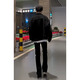 Digada Black Willow Scimitar Jeans Men's Spring and Automne New CleanFit American High Street Micro Flare Pantum DFFS-701 Black XL