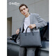 Jinlilai New Men's Men's Motspèdes Business Business Luxury Luxury Hands Business Office Office Multi-fonction Multi-fonction Sac d'ordinateur Sac de trajet [Gray foncé A Style] FC103016-165 13 pouces