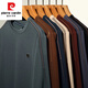 Pierre Cardin Sweatshirt Herren 2025 Frühlings- und Herbstmodentrend bedrucktes langärmeliges T-Shirt Herren-Gelegenheitsverkehrs-Top-Pullover Herbst-Kleidung 6625 Grün [High-End bequeme Baumwolle] XL 175135-150jin [Jin gleich 0,5 kg] tragen