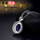 Broken Immortal Sapphire Pendant for Women 925 Sterling Silver Plated 18k Gold Inlaid Colored Gemstone Necklace Tanzanite Jewelry Accessories