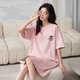 Cat Man (MiiOW) nightgown pajamas for women in summer pure cotton-free bra large size with breast pads to wear outside home clothes 2025 new style 702 XL Recommended weight 120-140Jin [Jin equals 0.5 kg]