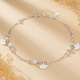 Chow Tai Fook PT950 platinum anklet for women 2024 new niche design Sansheng is lucky to have Chinese Valentine's Day Chinese Valentine's Day Chinese Valentine's Day