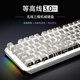 前行者TK870三模无线机械键盘鼠标套装有线蓝牙侧刻等高线3.0高颜值办公游戏电竞电脑笔记本平板iPad通用 白色等高线pro3.0【87键-白光】有线 红轴【轻声舒适】