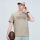Mark Huafei [7A Antibakteriell + 2a Anti-Mititen] Rundes T-Shirt mit kurzer Ärmel für Männer 25 Frühlings- und Sommer-Coton-Fashion-Cartoon vollgedrucktes T-Shirt 701 Khaki 2xl