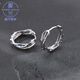 Nilan platinum earrings PT950 unique circle female sense light luxury niche design platinum earrings 2024 thorn earrings