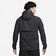 Nike (Nike) Herren wasserdichte Laufjacke Sonnenschutzmittel Jacke Sommer gewebte Kapuze-Jacke FB7541-010 FN3893-010 Schwarz/Sticker/Halbzipper 185/100a 2xl