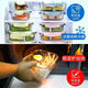 
Naixun Glass Lunch Box Office Workers Microwave Heating Special Lunch Box with Lid Fresh Cases Insulation Bento Box Glass Nordic Blue Lid (Milk Cold and Heat-resistant) 3-grid 1048ML (regular model)