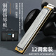 Tongbao Tombo Harmonica Set 24 Hole Polyphonic 12 Tune Set 8 Tune Set 21 Hole Twelve Tune Professional Playing Adult 6624S Performance Performance Polyphonic [12 Tune Set + Pack]