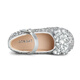 Saturday (St&Sat) children's shoes, girls' shoes, children's fashion small leather shoes, new spring and autumn girls' performance flat crystal shoes, glazed silver 31, inner length about 19.4cm