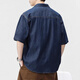 Juif Denim Shirt à manches courtes Men 2025 Été mince mince haut de gamme japonais à demi-manchette veste décontractée masculine