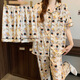 Nanjiren printemps et pyjamas d'été pour femmes, pantalon à manches courtes cartoon rétro Bralala trois pièces vêtements de maison lâche KK14132 # m [suggéré 80-100jin [Jin est égal à 0,5 kg]]]