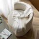 Tizian Hauptschlafzimmer Make-up-Stuhl für Mädchen Schlafzimmer Leichte luxuriöse luxuriöse Make-up-Hocker Rotatierbarer Dressing Hocker Backhalde Schminktisch Stuhl [rotierender Stil] Off-weiße Ballettstuhl-Lederoberfläche