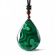 Luxurious natural malachite water drop pendant Hubei green exotic pattern pendant Natural malachite water drop pendant Hubei green exotic pattern pendant