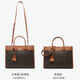 Pierre Cardin Frauenhandtasche große Kapazität Eins Schulter -Crossbody -Tasche Tasche vielseitige Mama -Tasche Frauen Urlaubsgeschenk für Freundin Brown/Gelbbraun 340*135*260 mm