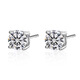 Guanpuge Fat Donglai same style men's platinum earrings, silver moissanite super flash men's platinum gold earrings with diamonds, four prongs, no need to pick off 1/pair 6.5mm (one carat) one item one
