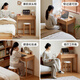 Visa solid wood desk Nordic small apartment bedside dresser modern European beech study desk computer desk desk (600*465*750mm)