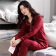 Catman (Miiow) reines Baumwoll-Pyjama für Frauen mit langärmeliger Frühling und Herbst-Strickjacke koreanische Version Einfacher fester Farbdünnstil für Outdoor-Kleidungsanzug Sommer-Litmus-Pulver WD9905 m [Empfohlen 80-100jin [Jin gleich 0,5 kg]]