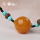 Potala Palace unique beeswax turquoise agarwood necklace amber pendant for men and women new Chinese style pendant as a birthday gift for my wife