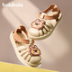 Balabara cartoon children's sandals for summer boys' hole shoes for girls' non-slip soft bottom home infants and toddlers wear beach sandals outside bear khaki 24 inner length 15cm suitable for foot length 14.4-15.3cm