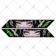 Li Lang Li Siqi bicycle sticker personalized car sticker road lower tube animation eye kill mountain bike body JDM decoration protection style 3 [one pair]