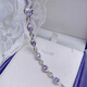 Shilian's favorite crystal natural tanzanite bracelet electro-optical blue pure body quality s925 silver inlaid