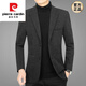 Pierre Cardin Frühling und Herbst neuer Männeranzug mittlerer Altersumbieter Middle Casual Woll Slim Anzug Jacke grau Brown L8188 S 165 (90-105Jin [Jin gleich 0,5 kg])