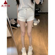 Xia Yuyao small white high waisted slim denim shorts for women in summer slim and versatile straight hot pants for hot girls ins trend white M 95-105
