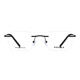 Slowa Slowa Ultra-leichte rahmenlose Myopie-Brille Männer kleiner Gesichtsquadratrahmen Business Ultra-light Titanrahmen optische Augen Frauen SC687 SC687 STARLIGHT Silber C2-Rahmen + Wanxin 1.60 Anti-Blau-Lichtfarbe Distortion Lens