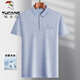 
Woodpecker (TUCANO) Middle-aged Men's Lapel Short Sleeve T-shirt Daddy Summer Versatile Polo Shirt Middle-aged and Elderly Ice Silk Half Sleeve Male Old Man Ice Silk-9851 Gray Real Pocket M 48/165