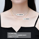 Yangyan chain pin type 925 sterling silver necklace chain 18k gold plated safety buckle Passepartout pendant-free lanyard clavicle chain white gold beaded Chopard chain 1.0mm