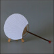 [9755 People Recolect] Fan de ronda Fan Fan Bamboo Summer Cotton Linen Cloth Classical Palm Fan China Handmade Palace Buddhist como Destino [Color aleatorio]