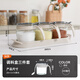 Xitianlong glass seasoning box seasoning bottle household seasoning jar seasoning jar set salt jar seasoning box 3-piece set with storage rack