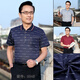 Dan Pretty Summer Middle-aged and Elderly Men's Short-sleeved T-shirt Summer 40-50 Middle-aged Men's Half-sleeved Top Daddy's T-shirt 1504 Gray Style L (50 size) Recommended 90-120Jin [Jin equals 0.5 kg]
