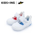 kids.ing可迪星幼儿园室内鞋秋季新款男童女童小童宝宝小白鞋 白色 25