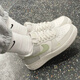 耐克（NIKE）Air Force 1 Mini Swoosh AF1女子全白金空军一号休闲运动板鞋 IB3881-001白绿 38 (240mm)