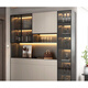Armoire à vin Yingtang et chaussure armoire à vin intégré Entrée Entrée Armoire à chaussures Cabinet de rangement de portes de porte de porte intégrée 12240 * 40 * 200 Bag à l'étage Installation du sac