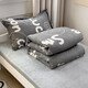 Student dormitory bunk bed single bed three-piece set skin-friendly brushed quilt cover sheet pillowcase home four-piece set Little Lucky-Grey single bed three-piece set quilt cover 150*200cm