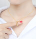 Olevo gold necklace women's heart-shaped pendant 18K color gold clavicle chain 2023 new Valentine's Day gift heart-to-heart