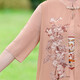 Pierre CARDIN (PIERRE CARDIN) Fat mother summer cheongsam dress summer chiffon skirt large size 2025 new middle-aged women's summer style 6628 pink lotus root powder XL recommended 115 Jin [Jin equals 0.5 kg]