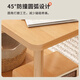 Lingshu coffee table shelf imported rubber wood small solid wood simple living room bedside cabinet 0.6m*0.4m BJ-02