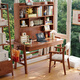 Kao solid wood desk bookshelf bookcase integrated study table student home lifting desk computer desk 888#1.2 meters
