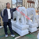 Marble white marble elephants pair outdoor villa courtyard hotel company home doorway lucky stone elephants Lucky Ruyi white marble elephants 60 cm high pair stone unicorn white marble