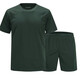 Yunteng Hersteller Sommer Herrenanzug Kurzarm Training Kleidung Top Schnell trocken T-Shirt Physische Anzug Shorts Set l Fitnessanzug Set 165-17084-88